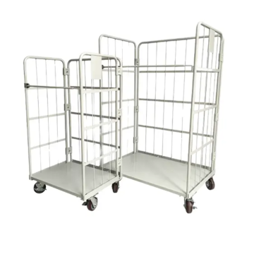 Supermarket Logistics Transfer Vehicle Galvanized Metal Logistic Roll Trolley Supplier