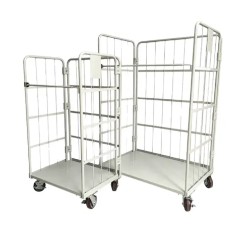 Galvanized Metal Logistic Roll Trolley