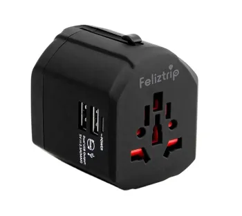Portable Multi-Specification Anti-Electric Shock Fast Charging Universal Travel Adapter with USB Ports