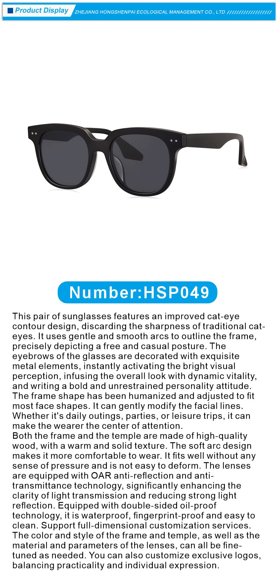 Acetate Sunglasses Light Weight