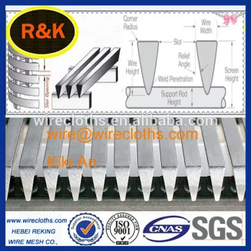 Stainless steel mine sieving filter wedge wire mesh screen