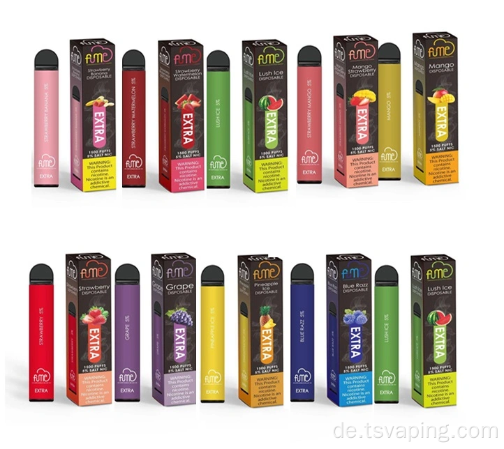 1500Puffs Fume ExtrA Pen mit