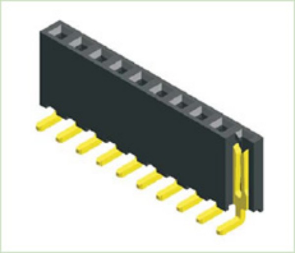 2.0mm Female Header Single Row Angle Type H6.35