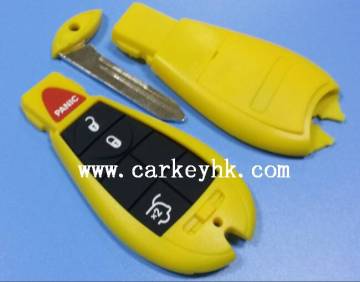 New ! Yellow color Chrysler 3+1 button remote key blank , keyless cover , case shell