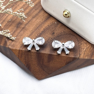 Custom Metal Butterfly Embellishments with Silver Rhinestones and Zircons for Garments