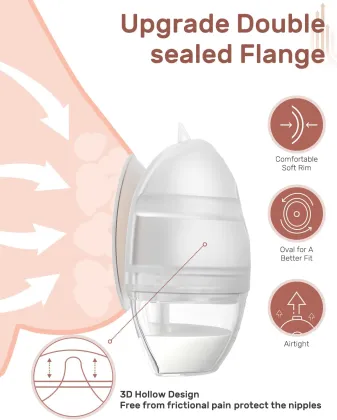 Wearable Silicone Milk Storage Cup - Portable Breast Milk Collector Shells