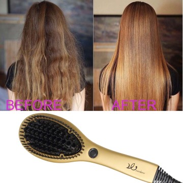 Handy electric hair straightening brush