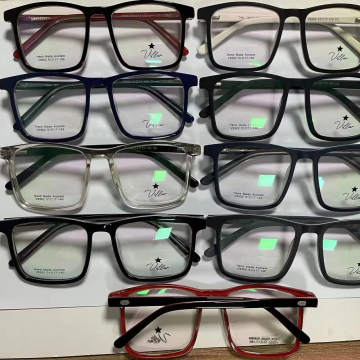 Unisex Square Frame Black Acetate Factory Clearance Optical Glasses