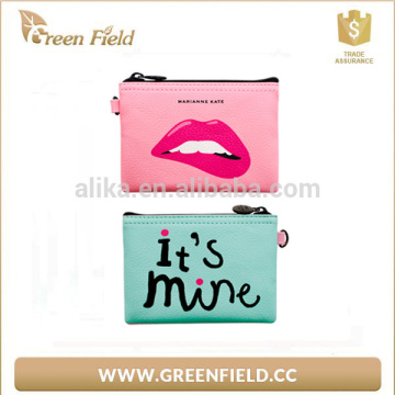 Fashion Lips Pattern Coin Purse PU Zipper Coin Bag As Promtional Gift