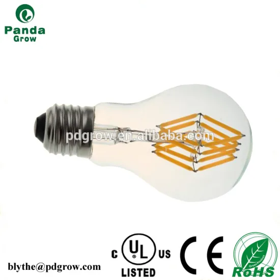 8W 880lm E27 Warmth white LED filament lamp A60 LED bulb dimmable Ningbo