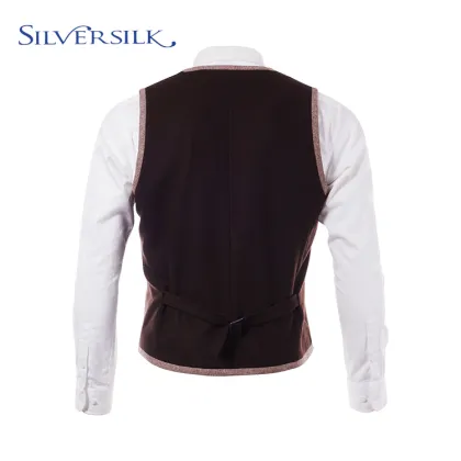 Vintage brown men tuxedo vest for suit