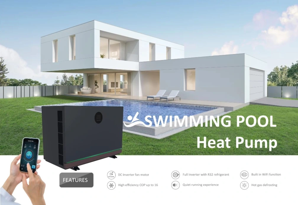 Patented Design with Integrated Lighting R32 Environmental Friendly Inverter Swimming Pool Pump for Heating