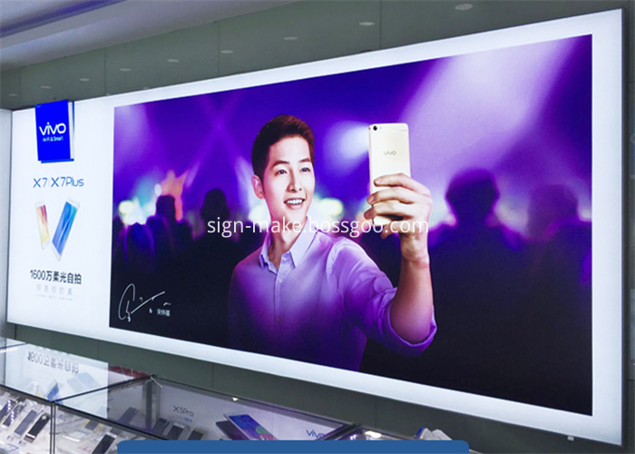 Frameless fabric light box