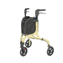3 Rad leichte Rollator -Hilfsmittel mit Einkaufstasche