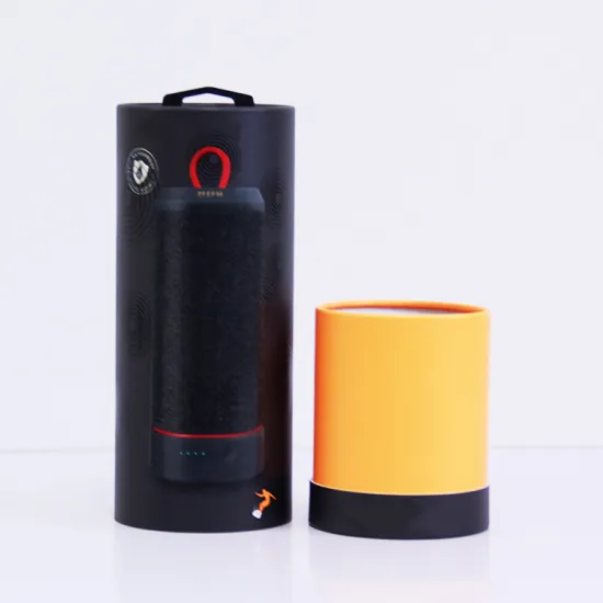Customized printing paper tube speaker packaging with handle