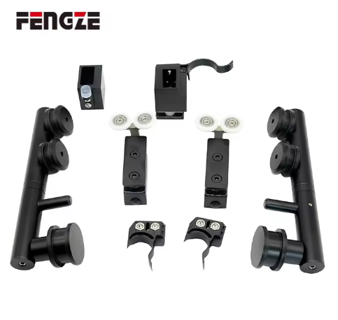 Hardware del sistema de puerta corrediza de vidrio de esquina de acero inoxidable