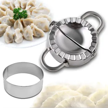 2-Piece Stainless Steel Dumpling Maker Set: Eco-Friendly Pie, Ravioli, and Dumpling Mold with Pastry Accessories
