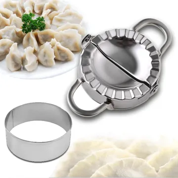 2-Piece Stainless Steel Dumpling Maker Set: Eco-Friendly Pie, Ravioli, and Dumpling Mold with Pastry Accessories