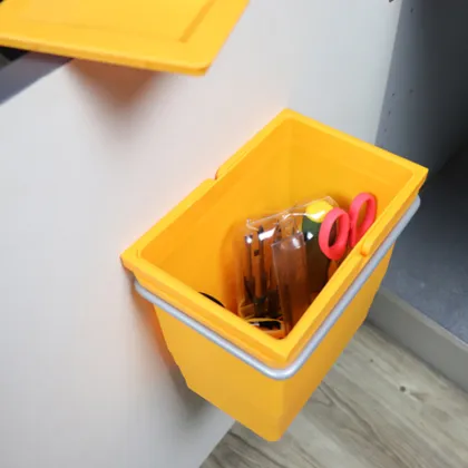 Hanging Bin Door Mounting Bracket for Cabinet Storage Laundry Bin