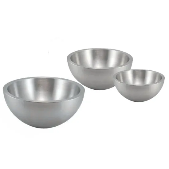 Stainless Steel 304 Double Wall Salad Bowl - Multifunctional Mixing Bowl for Home Kitchen