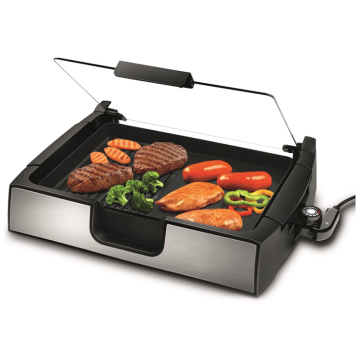 Electric Smokeless Portable Table Grill: 2-in-1 Iron Plate Grill for Indoor Use