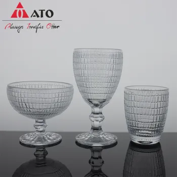 Embossed American Latte Iced Coffee Cup Wine Glass