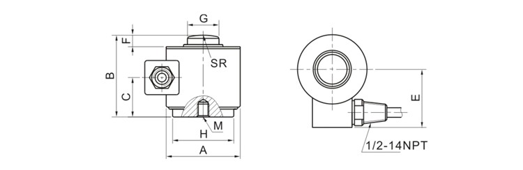 GCS703 load cell drawing