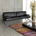 Metallrahmen Leder Kissen Sessel Sofa Set