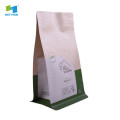 Emballage de sacs en papier d&#39;aluminium noir personnalisé avec valve