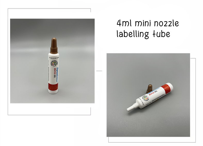 the small capacity tube with long nozzle for cosmetic and ointment uses