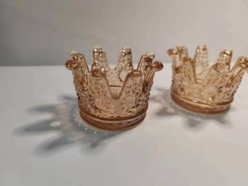 Small ornaments are romantic&Crown glass candle holder