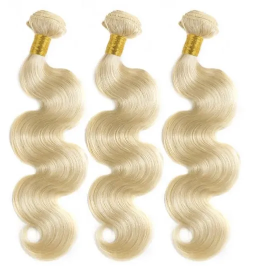 10A Mink Brazilian Hair Free Sample  613 color body wave Virgin Brazilian Human Hair Bundles 613 bundles and lace frontal