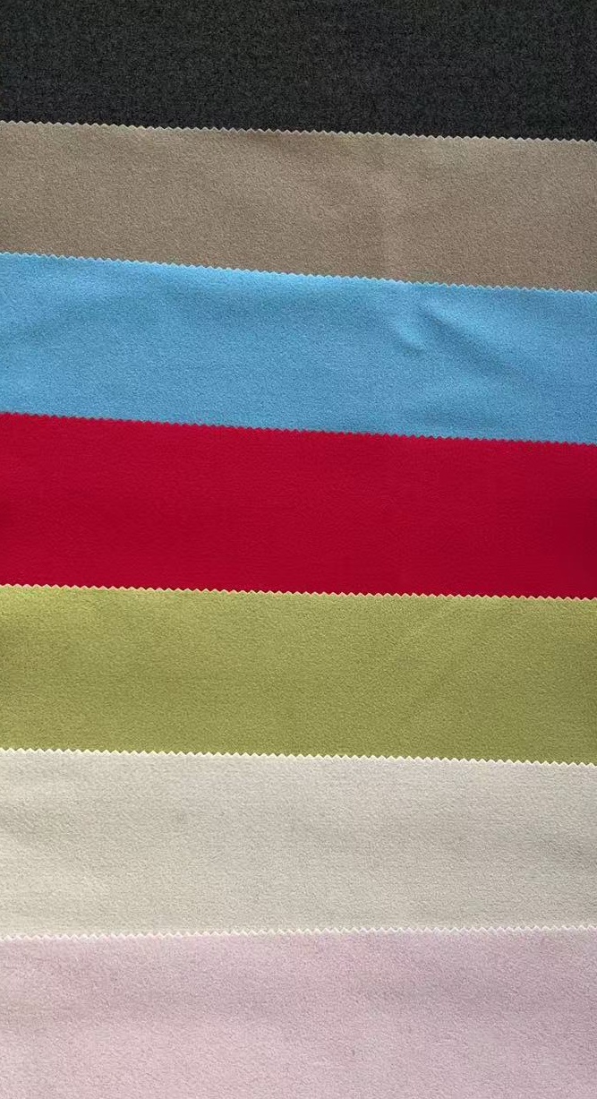 Knitted TR melton fabric