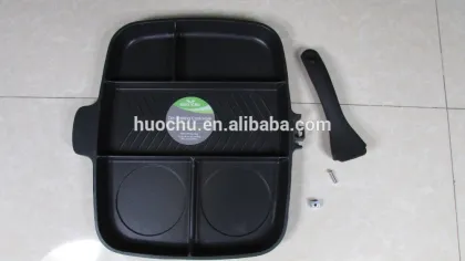 5 five section division grill pan