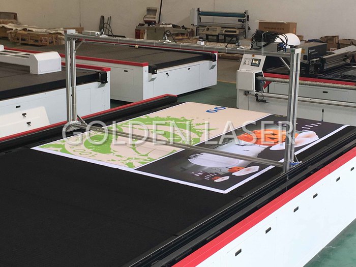 Printed Banners Flags Laser Cutting Machine