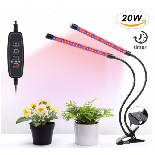 Flexible Clamp 2 Heads Grow Plant Growing LED