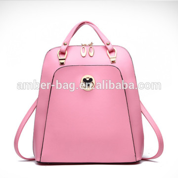 Promotional fashion PU leather students leisure shopping date setting female shoulders backpack