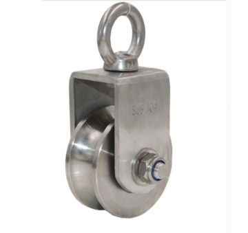 SUS304 U Groove Free Wheel Pulley 68x28mm Hanging Wheels