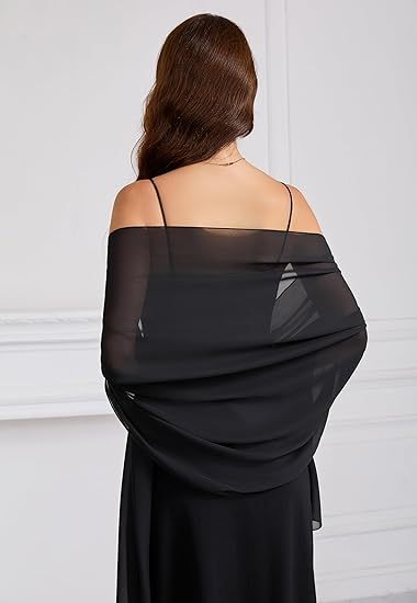 Women's Shawls and Wraps for Evening Dress Chiffon Shawl Soft Elegant Silky Pashmina Wedding Bridal Scarf