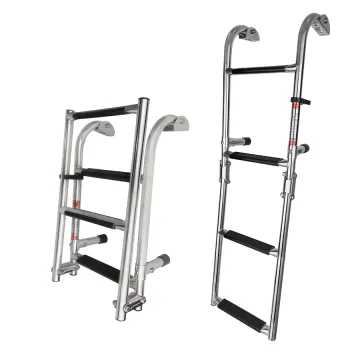 Most Popular 4 step stainless steel folding ladder boat dock ladders marine