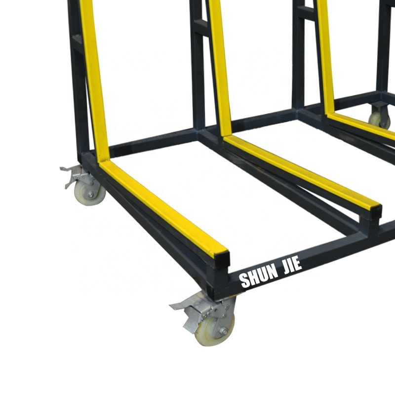 Portable One-sided Glass Transport Trolley for Load 500kg PVC Board Handling Cart