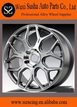 17" black machine face replica HRE alloy wheel