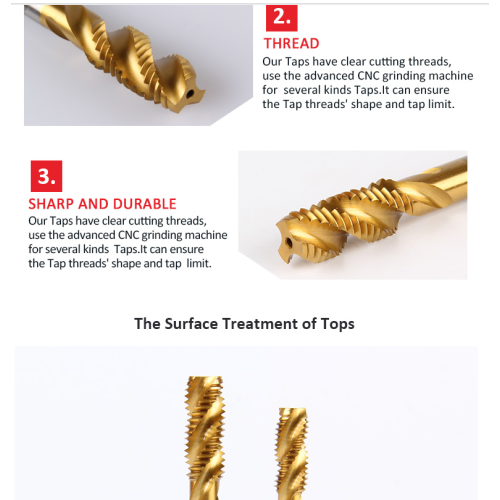 Metric Sprial Flute Machine Taps Bohrer-Set