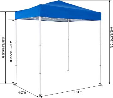 8ft UV Resistant 420D PU Coating Pop-Up Canopy Tent