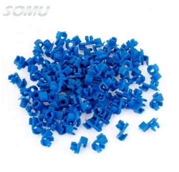 Blue Plastic Door Rivet for Cars - 6mm Hole Push-in Auto Clips