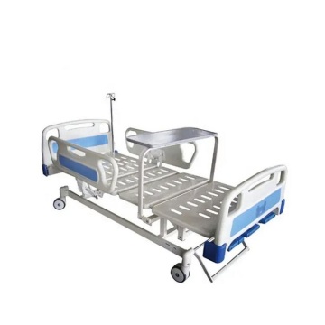 Cama de hospital dobrável manual com mesa