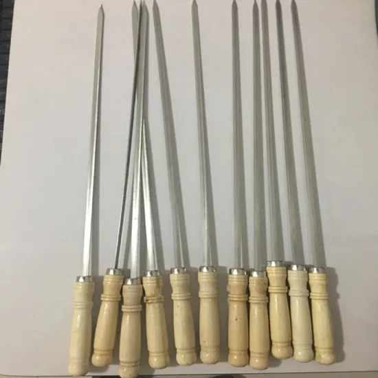 Wooden Handle Outdoor Stainless Steel Flat Barbecue Sign