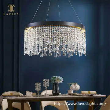 Tassel crystal beads modern design crystal chandelier for villa living room dinning room