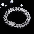 Premium Lab Diamond 8MM Cuban Link ကွင်းဆက်ကွင်းဆက်