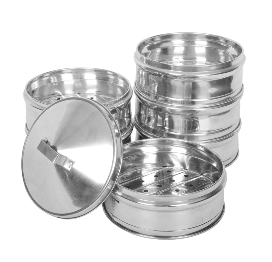 Multi-layer stainless steel steamer set